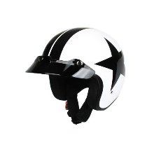 아우라 클래식 블랙별 헬멧/빈티지헬멧
